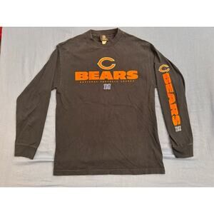 Men's NFL Team Apparel Chicago Bears Long Sleeve T-Shirt Black Size M